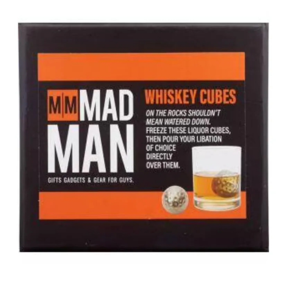 New Mad Man Whiskey Cubes Golf Ball Design, Set of 4 - Picture 1 of 2